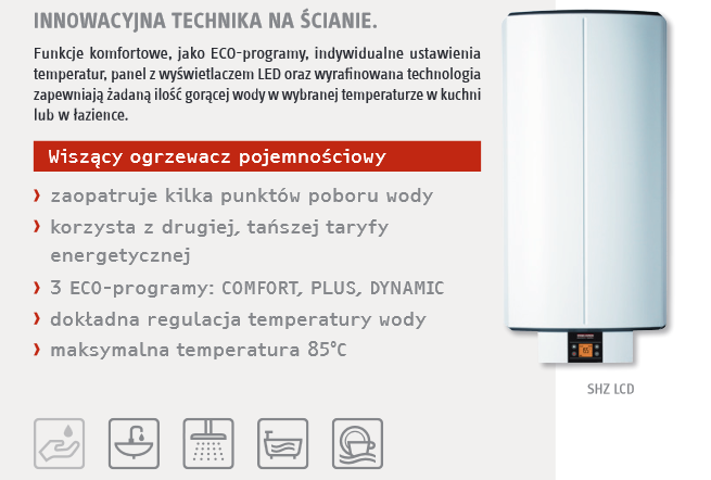 innowacyjny ogrzewacz wody SHZ LCD